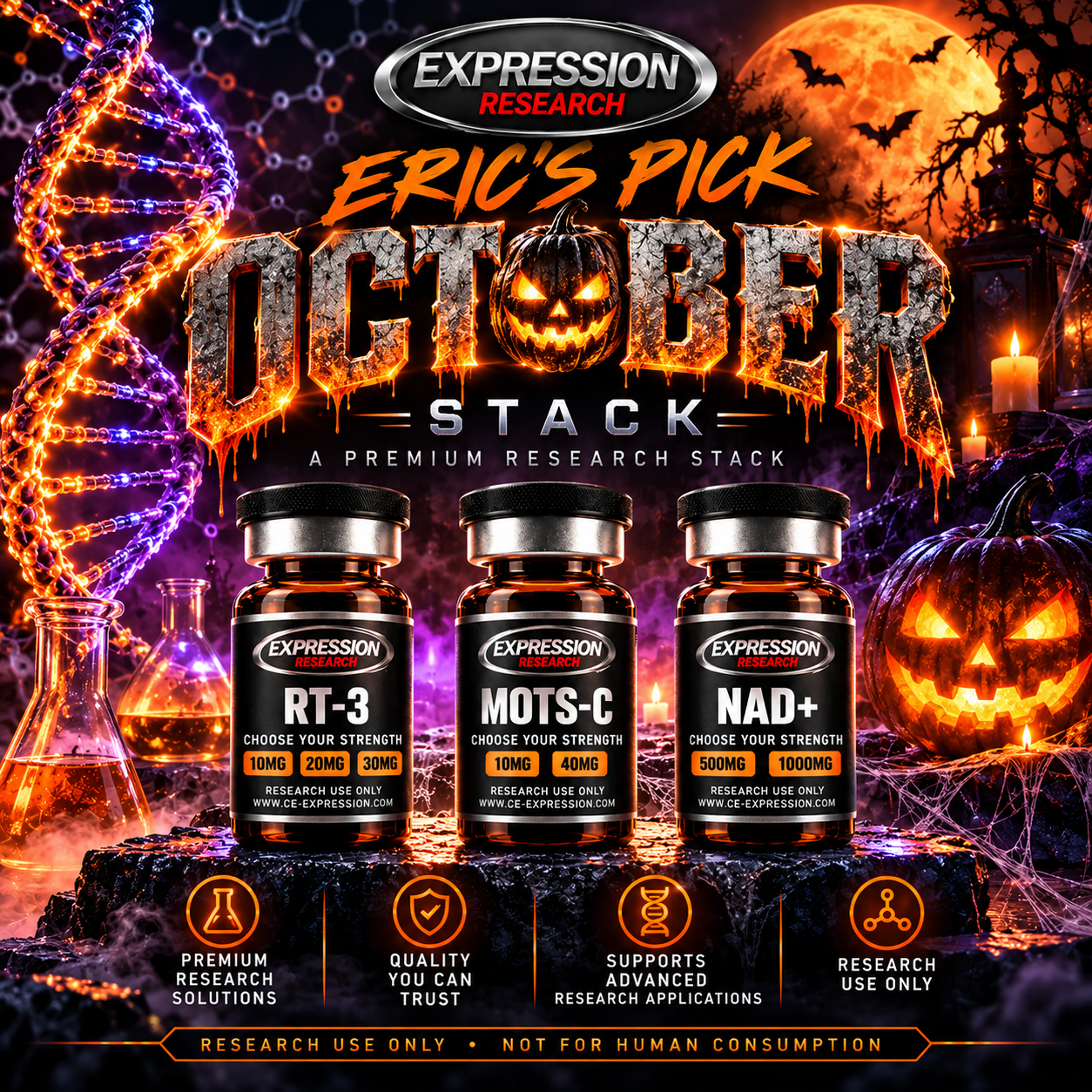 Eric's Pick October Research Stack with RT-3, MOTS-C and NAD+